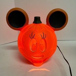 Disney Minnie Mouse Light Up Jack O'Lantern Pumpkin Blow Mold Halloween